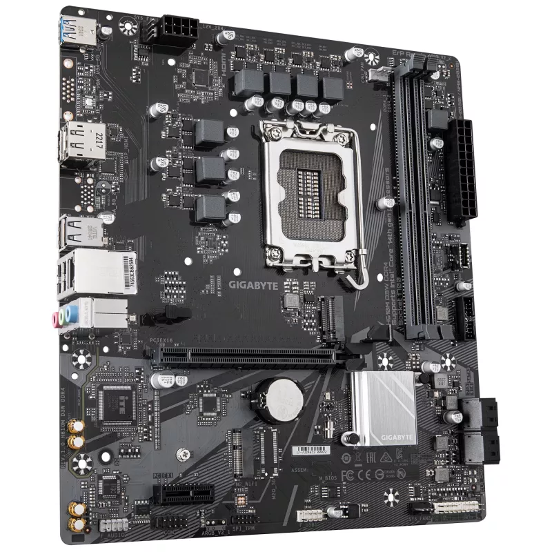 Placa base GIGABYTE H610M D3W DDR4 - Compatible con CPU Intel Core de 14.ª generación, VRM de 5+1+1 fases, hasta 3200 MHz DDR4, 1x PCIe 3.0 M.2, LAN 1 GbE, USB 3.2 Gen 1