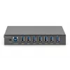 HUB USB 3.0 DIGITUS - 7 puertos - Industrial Metal PSU 15-kV ESD montaje en mesa, pared y carril DIN