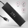 Hub Axagon HUE-F7A 7x USB 3.2 Gen 1 ALU FLAT con micro alimentación IN cable de 1m USB-A USB 3.2 Gen 1 (3.1 Gen 1) Type-A 5000 Mbit/s negro