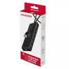 Hub Axagon HUE-F7A 7x USB 3.2 Gen 1 ALU FLAT con micro alimentación IN cable de 1m USB-A USB 3.2 Gen 1 (3.1 Gen 1) Type-A 5000 Mbit/s negro