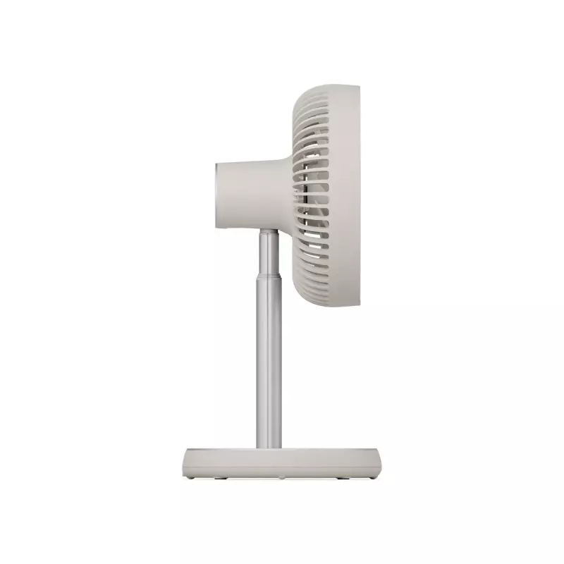 Ventilador de pie Duux Rize Flex 21 cm, 4 velocidades, oscilación, 10 W, greige