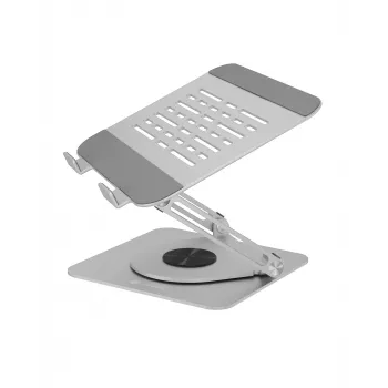 Soporte para portátil RAIDSONIC IB-NH300-R, aluminio, plateado, compatible con 17