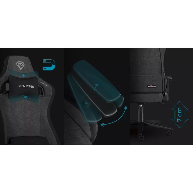 Silla gaming para PC GENESIS NITRO 660 peso máximo de usuario 150 kg asiento acolchado