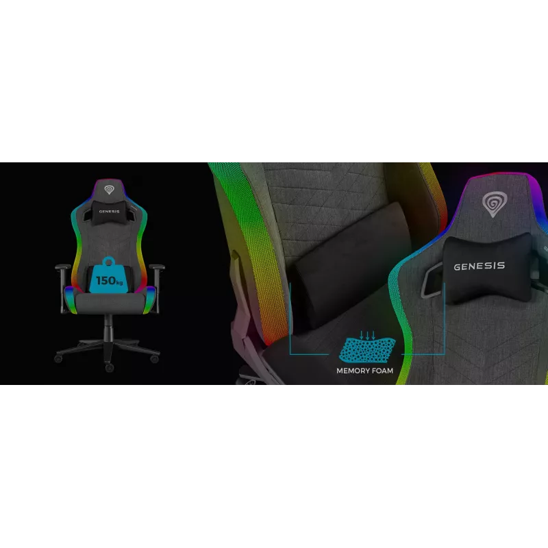 Silla gaming para PC GENESIS TRIT 660 asiento acolchado peso máx. 150 kg