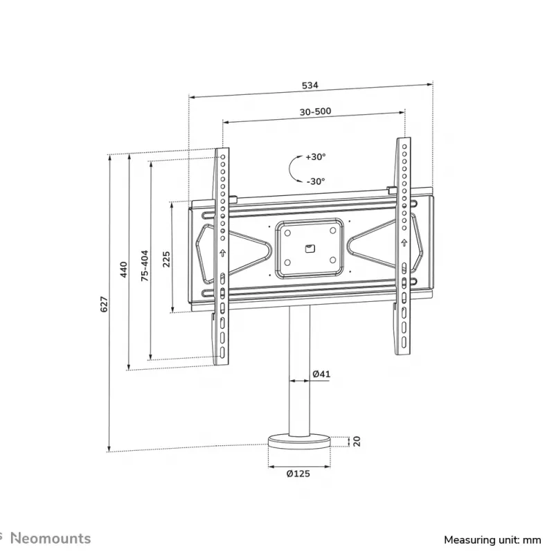 Soporte de mesa para TV atornillable Neomounts DS42-430BL14 máx. 50 kg 32-55