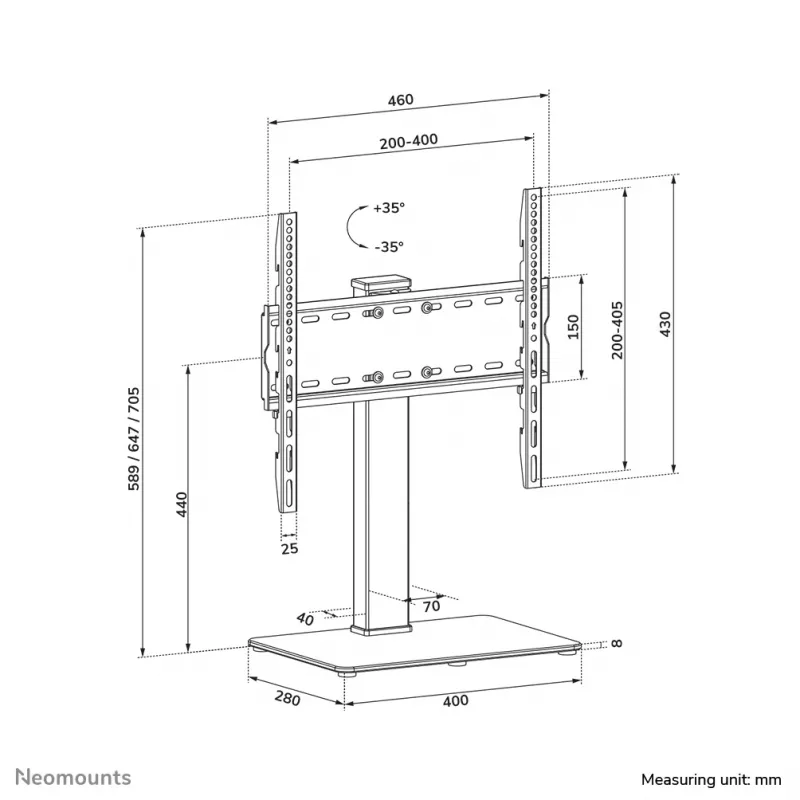 Soporte de TV Neomounts DS45-430BL14 32-55