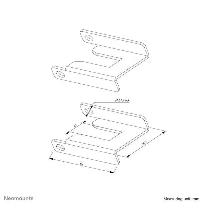 Juego de bloqueo de ruedas Neomounts ABL-875 para carro (2 uds.)