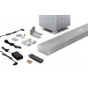Sharp HT-SBW53121(SL) 3.1.2 Dolby Atmos/DTS:X barra de sonido con subwoofer inalámbrico, 550 W, Bluetooth, plateada