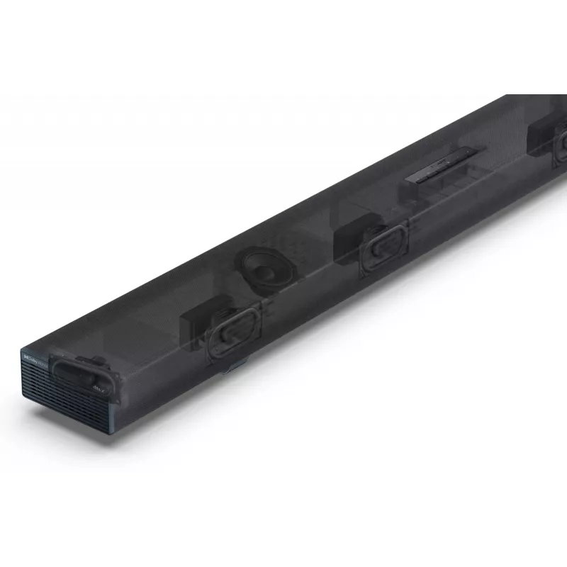 Sharp HT-SBW55121(BK) 5.1.2 Dolby Atmos/DTS:X barra de sonido con subwoofer inalámbrico, 650 W, Bluetooth, negra
