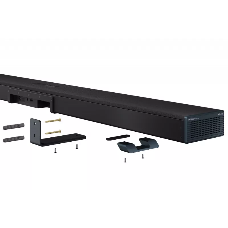 Sharp HT-SBW55121(BK) 5.1.2 Dolby Atmos/DTS:X barra de sonido con subwoofer inalámbrico, 650 W, Bluetooth, negra