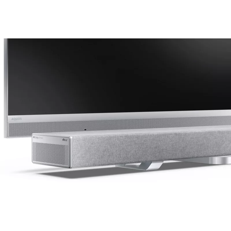 Sharp HT-SBW55121(SL) 5.1.2 Dolby Atmos/DTS:X barra de sonido con subwoofer inalámbrico, 650 W, Bluetooth, plateada