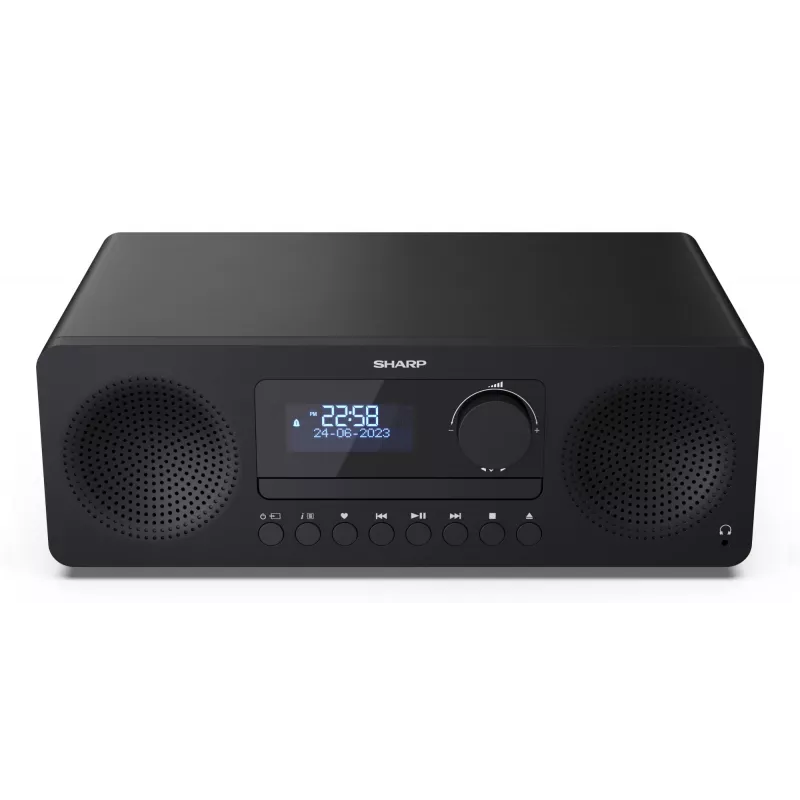 Microcadena de audio doméstico Sharp XL-B720D 30 W, altavoces de 2 vías, DAB/DAB+/FM, reproductor de discos ópticos, negro