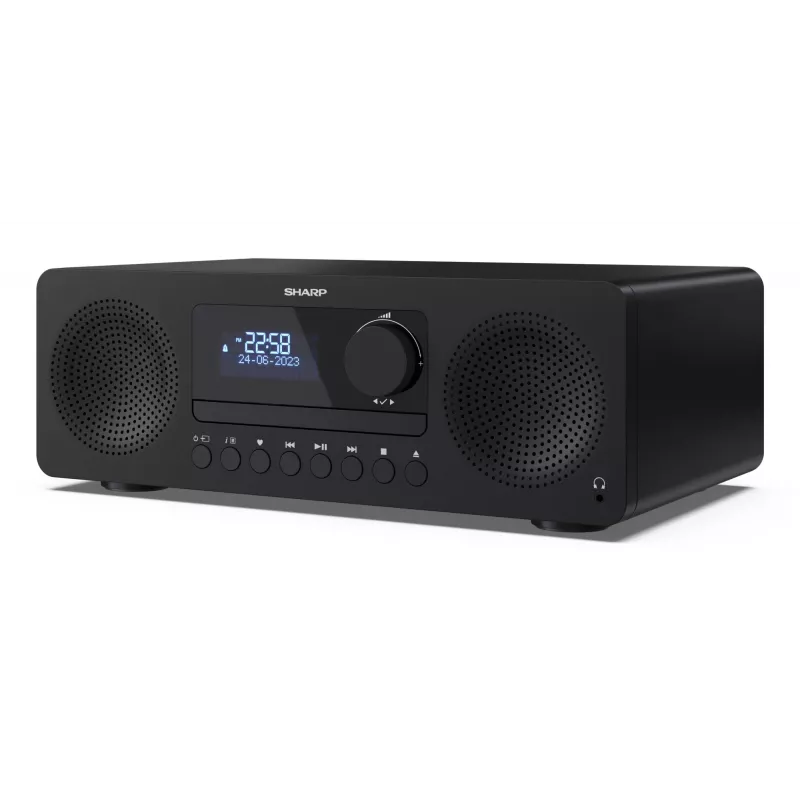 Microcadena de audio doméstico Sharp XL-B720D 30 W, altavoces de 2 vías, DAB/DAB+/FM, reproductor de discos ópticos, negro