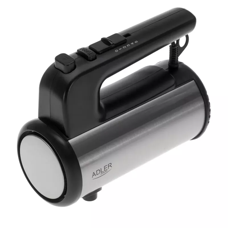 Batidora de mano Adler AD 4232 — 900 W, 5 velocidades + turbo, accesorios de acero inoxidable, negro/plata