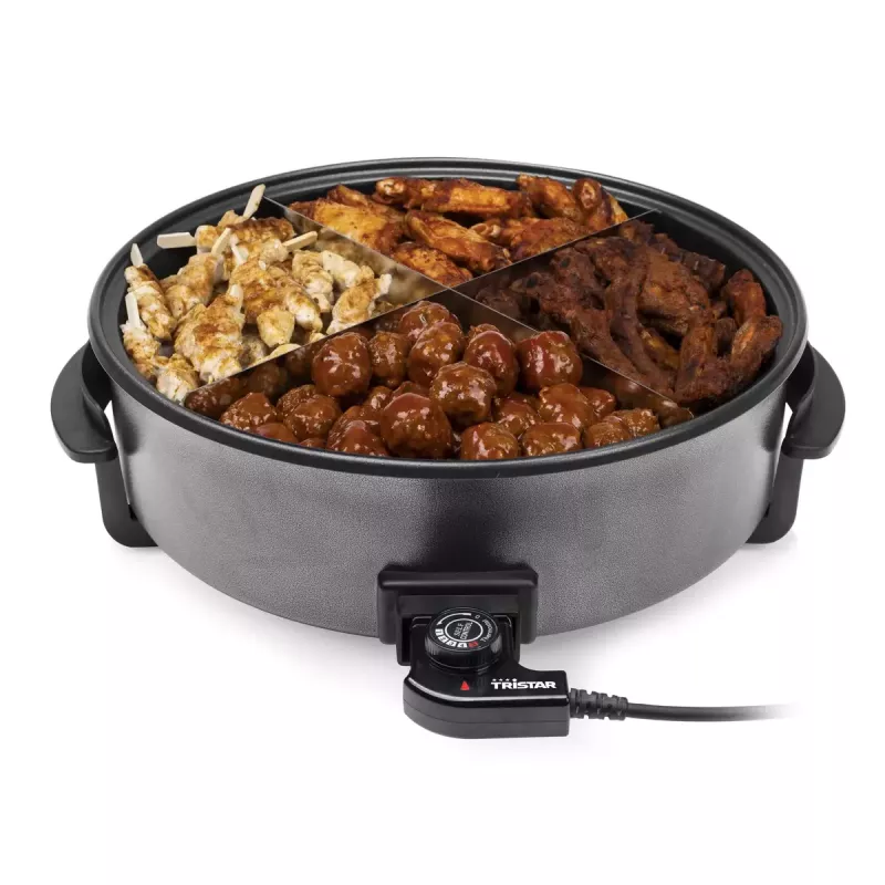 Sartén eléctrica Tristar PZ-9145 XXL - 40 cm, 1500 W, negra