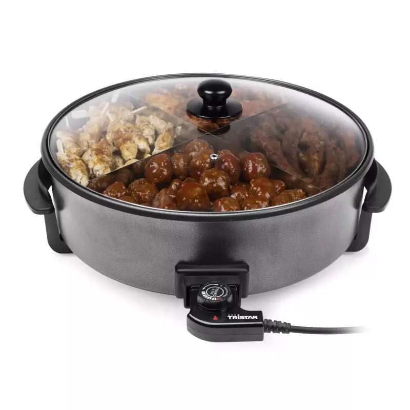 Sartén eléctrica Tristar PZ-9145 XXL - 40 cm, 1500 W, negra
