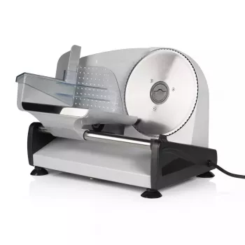 Cortadora eléctrica universal Tristar EM-2099 — 150 W, grosor de corte máx. 1,5 cm, compacta 270×435×285 mm, negro/plata