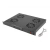 Lanberg AK-1503-B panel de ventilación de 19" 1U con LCD y termostato, 4 ventiladores, 230 V, 483x322x44,45 mm, negro