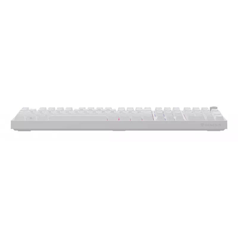 Teclado mecánico GENESIS THOR 404, tamaño completo USB, QWERTY inglés, retroiluminación RGB, blanco