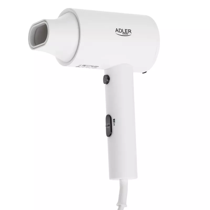 Secador de pelo de pared Adler AD 2285 — 2000 W, 3 niveles de temperatura, nivel frío, blanco