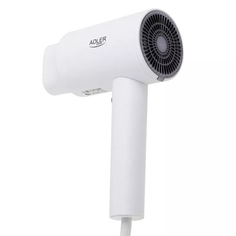 Secador de pelo de pared Adler AD 2285 — 2000 W, 3 niveles de temperatura, nivel frío, blanco
