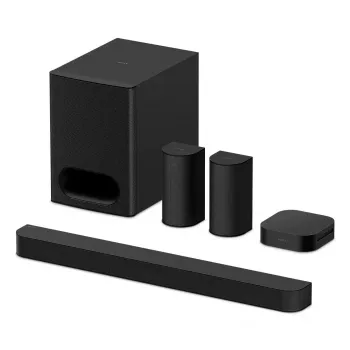 Sistema de barra de sonido 5.1 Sony HT-S60 Negro, 1000 W, compatibilidad Dolby Atmos y DTS:X, Bluetooth