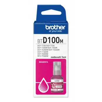 Botella de tinta Brother BTD100M Magenta Original, 48,8 ml, 5000 páginas