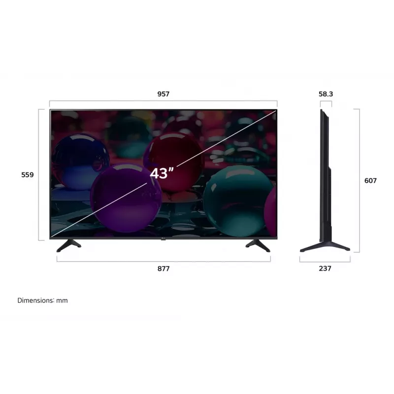LG UHD AI 43UA73003LA TV 109,2 cm (43
