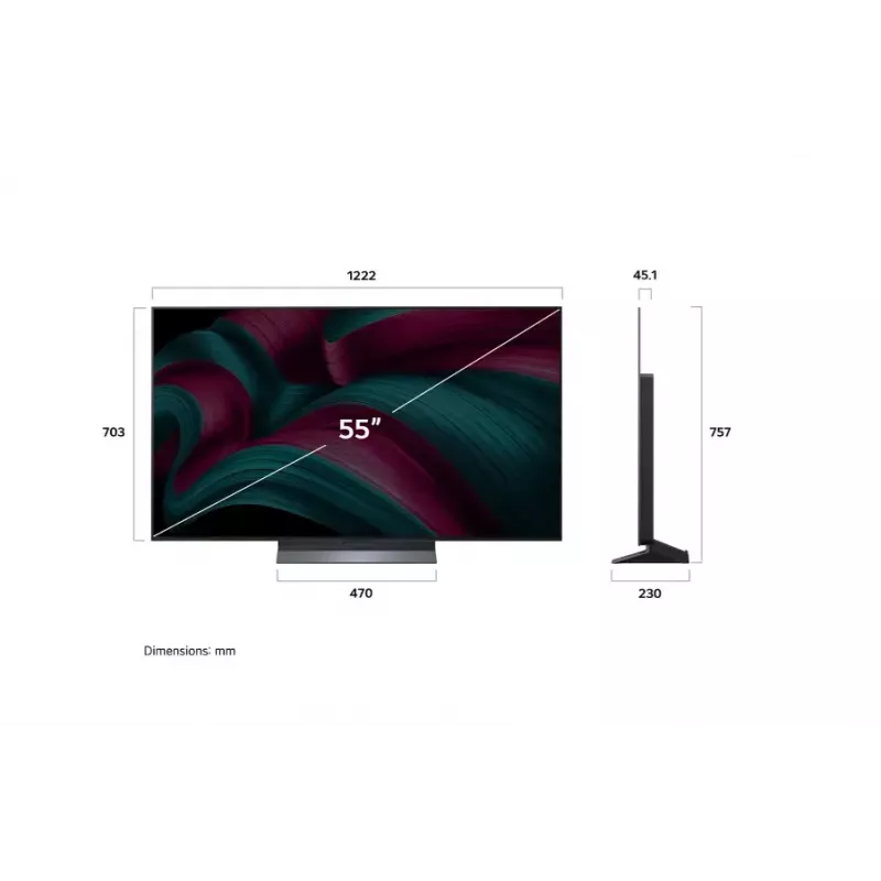 LG OLED evo AI OLED55C51LA TV 139,7 cm (55 inch) 4K Ultra HD Smart TV Wi-Fi Negro