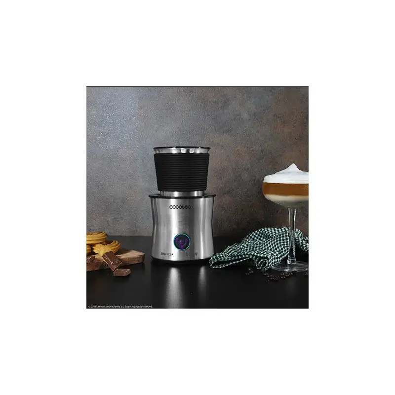 Cecotec Power Moka Spume 5000 espumador de leche, 650 W, 400 ml, 4 modos (espuma caliente/fría, calentamiento, chocolate caliente)