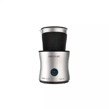 CECOTEC 01518 Calentador y espumador de leche — Automático, 650 W, jarra de acero inoxidable, Plata