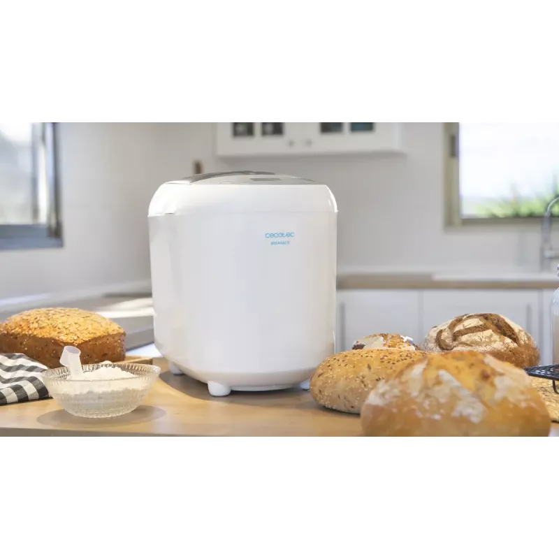 Cecotec Bread&Co 1000 Delicious panificadora, 19 programas, máx. 1 kg, pantalla LCD