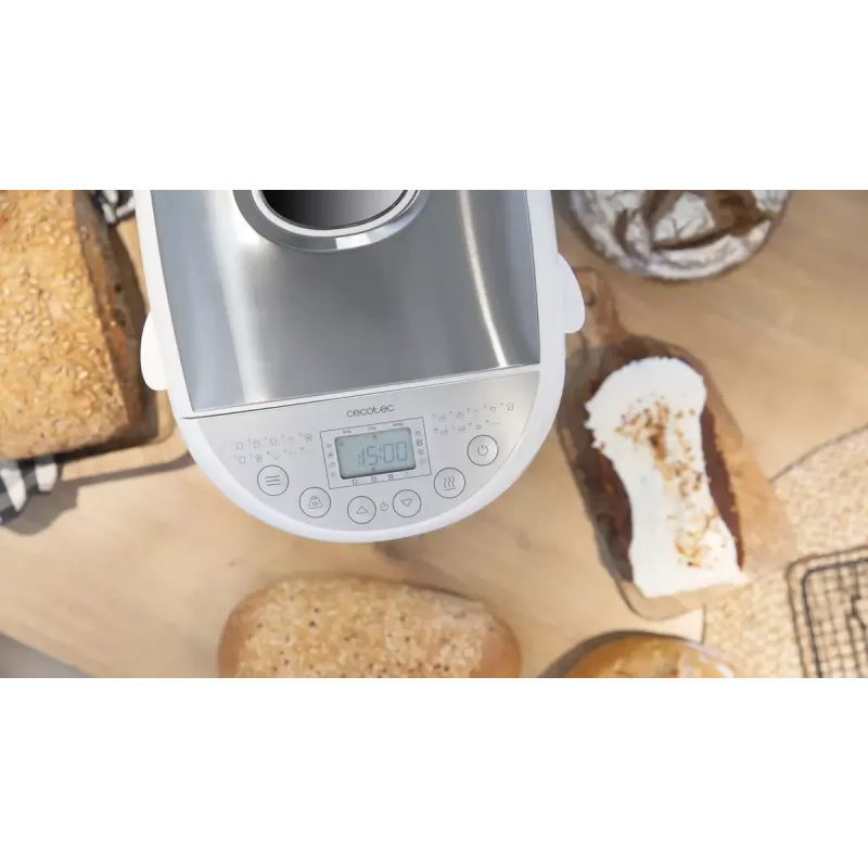 Cecotec Bread&Co 1000 Delicious panificadora, 19 programas, máx. 1 kg, pantalla LCD