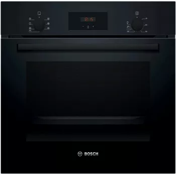 Horno eléctrico empotrable Bosch HBF133BA1 — 66 L, clase energética A, aire caliente, grill, controles táctiles y giratorios, negro