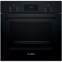 Horno eléctrico empotrable Bosch HBF133BA1 — 66 L, clase energética A, aire caliente, grill, controles táctiles y giratorios, negro