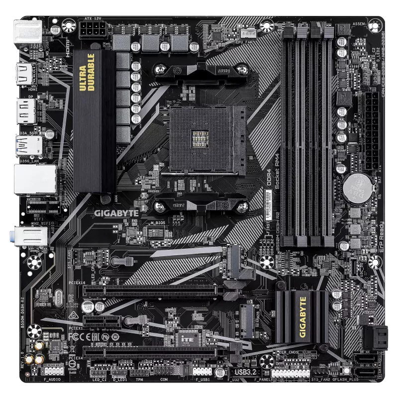 Placa base GIGABYTE B550M DS3H R2, B550, Socket AM4, Micro ATX