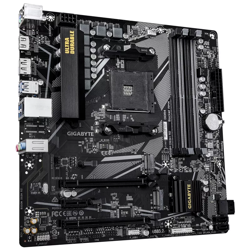 Placa base GIGABYTE B550M DS3H R2, B550, Socket AM4, Micro ATX