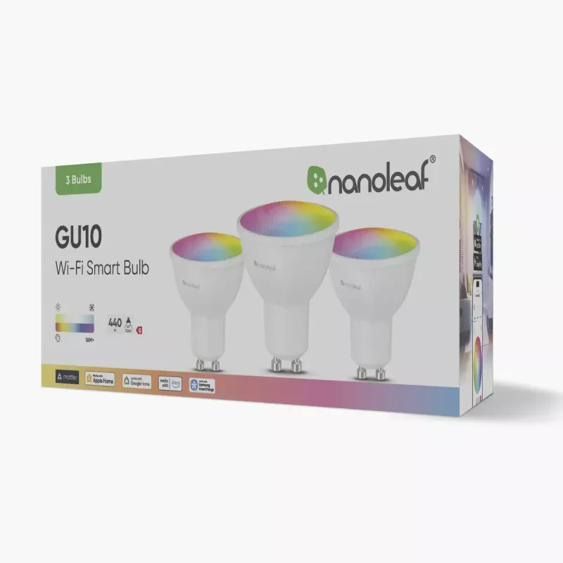 Bombilla inteligente Nanoleaf N7502B02-3GU10 RGBCW Wi‑Fi 3 uds. pack GU10