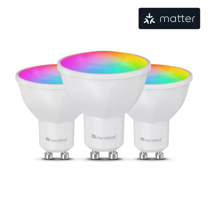 Bombilla inteligente Nanoleaf N7502B02-3GU10 RGBCW Wi‑Fi 3 uds. pack GU10