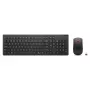 Conjunto inalámbrico de teclado y ratón Lenovo Essential 2,4 GHz – teclado de tamaño completo con distribución rusa/cirílica, ratón óptico ambidiestro