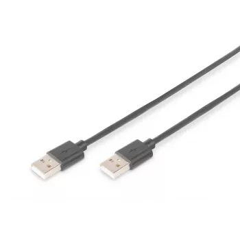 Cable de conexión USB 2.0 DIGITUS Type-A macho/macho 1,8m conforme a USB 2.0 negro