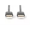Cable de conexión USB 2.0 DIGITUS Type-A macho/macho 1,8m conforme a USB 2.0 negro