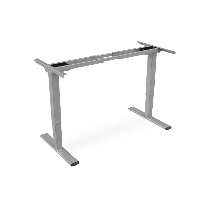 Bastidor de mesa Digitus con altura ajustable eléctricamente, doble motor, capacidad de carga 100 kg, gris