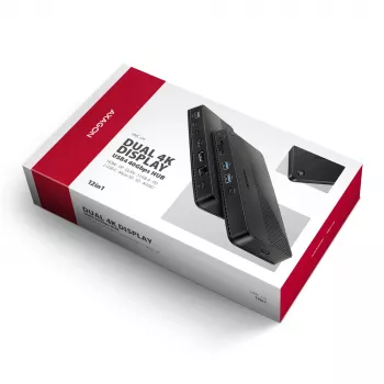 Dock USB4 Axagon HMC-U4, 3x USB-A, 2x USB-C, HDMI y DP 8K/30Hz, RJ-45, SD/mSD, audio, PD 100W