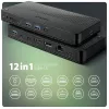 Dock USB4 Axagon HMC-U4, 3x USB-A, 2x USB-C, HDMI y DP 8K/30Hz, RJ-45, SD/mSD, audio, PD 100W