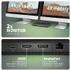 Dock USB4 Axagon HMC-U4, 3x USB-A, 2x USB-C, HDMI y DP 8K/30Hz, RJ-45, SD/mSD, audio, PD 100W