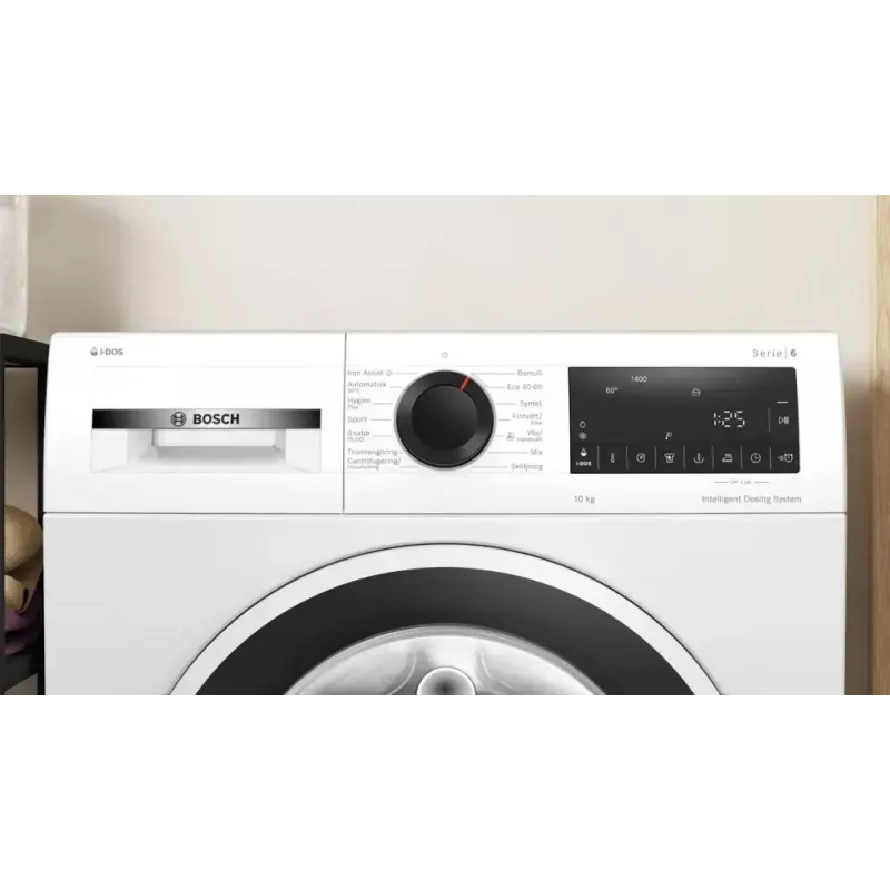 Lavadora de carga frontal Bosch WGG254FVSN — capacidad 10 kg, clase energética A, 1400 rpm, indicador LED, función vapor