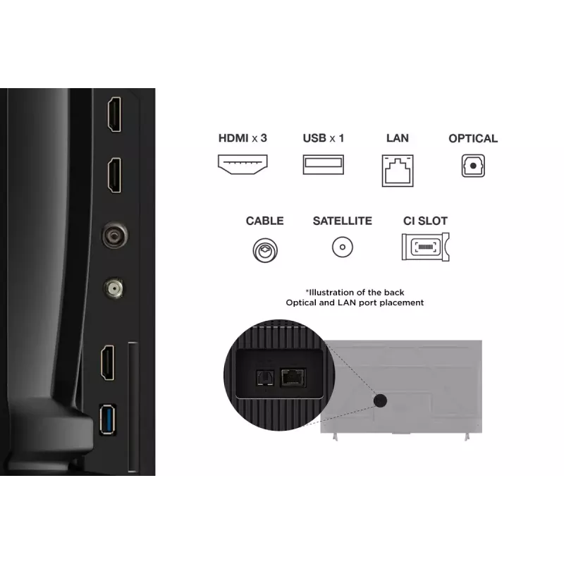 TV TCL 55 inch V6C 4K Ultra HD (3840x2160), DLED, Google TV, HDR10+ / Dolby Vision, 55 inch (139,7 cm), Direct-LED