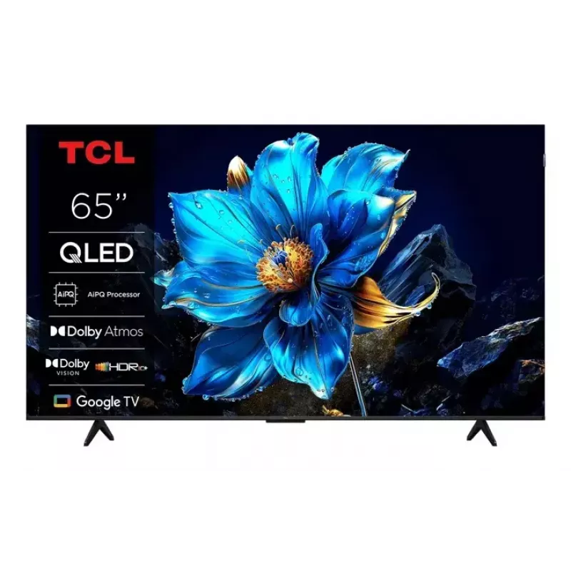 TCL 65T69C televisor de 65 pulgadas 4K Ultra HD QLED Smart TV, Google TV, 144 Hz, Wi-Fi, Bluetooth, negro