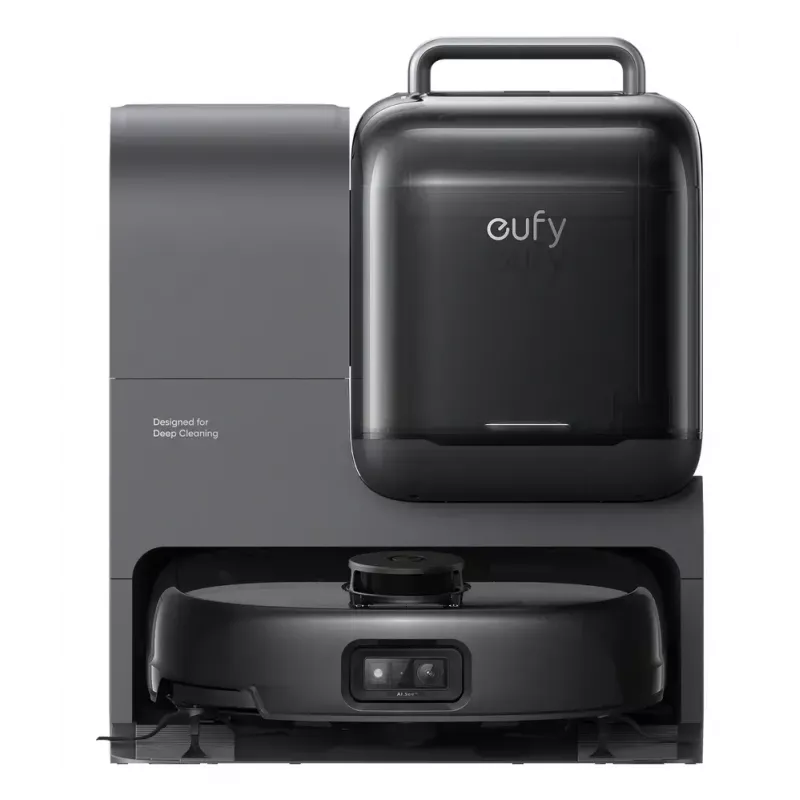 Eufy Omni E28 T2352G11 robot aspirador y fregasuelos, 20000 Pa, capacidad de polvo de 3 L, estación todo en uno con vaciado automático, negro